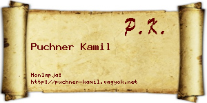Puchner Kamil névjegykártya